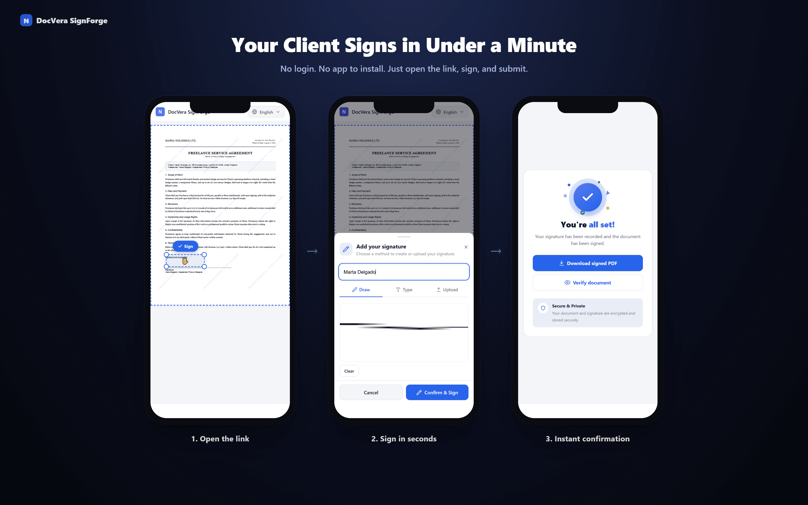 Screenshot of DocVera SignForge